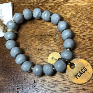 Handmade Simbi Clay Bead Charm Bracelet